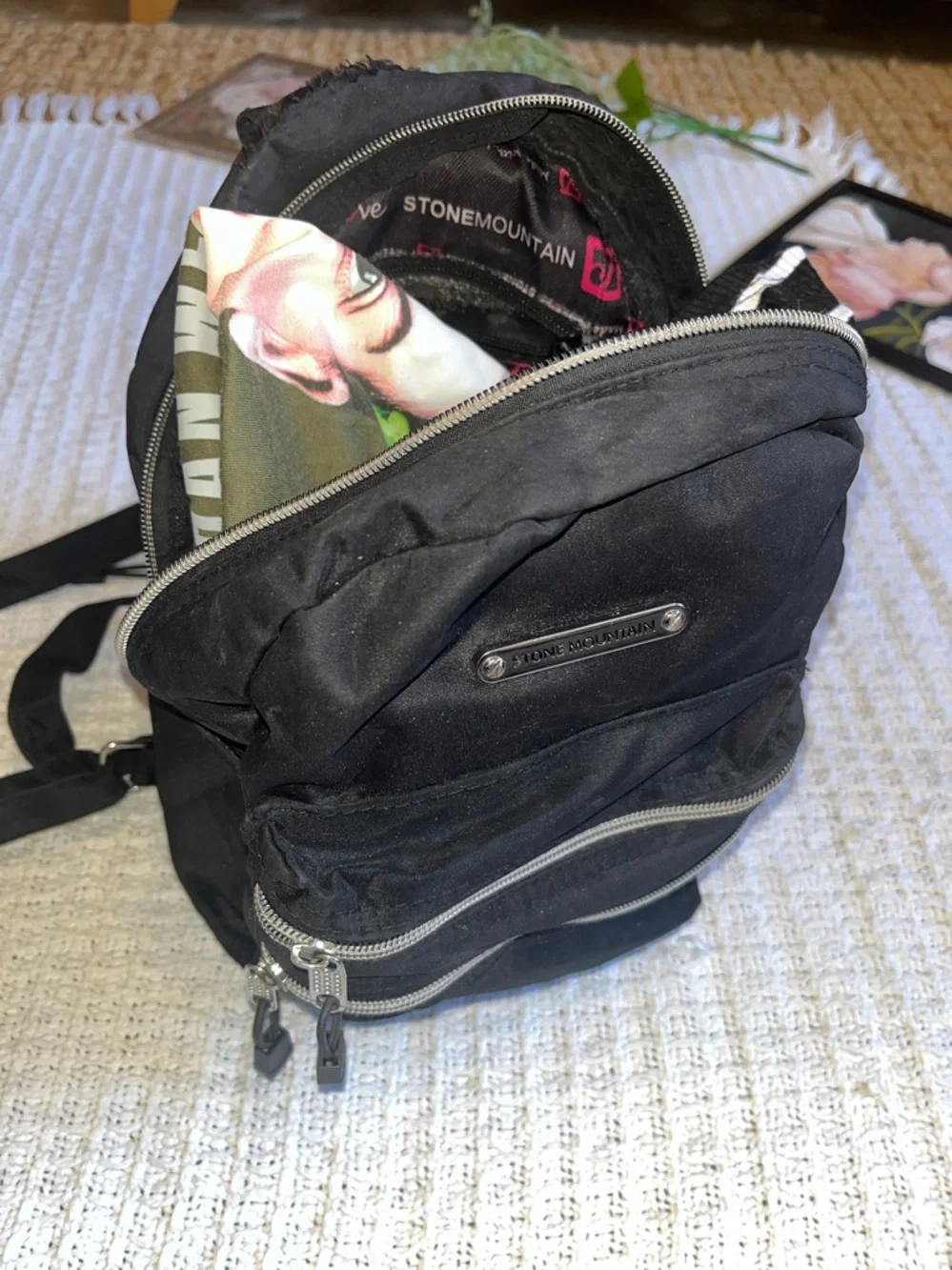 Stone Mountain Backpack & top Bundle szM-XL tops & black backpack & pants 4less$
